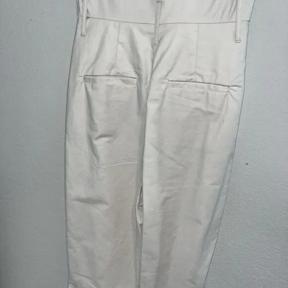 Anthropologie Eliza Utility Straight Leg Jumpsuit In Off White Size 0 - Picture 9 of 10